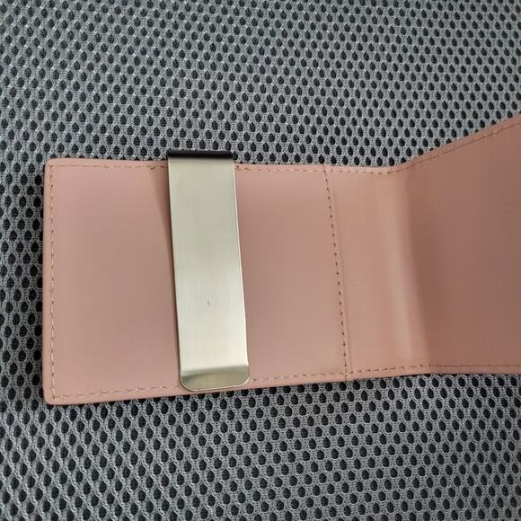 Forrest & Harold Slim RFID Money Clip Wallet in Top Grain Leather in gray pink - Picture 3 of 9